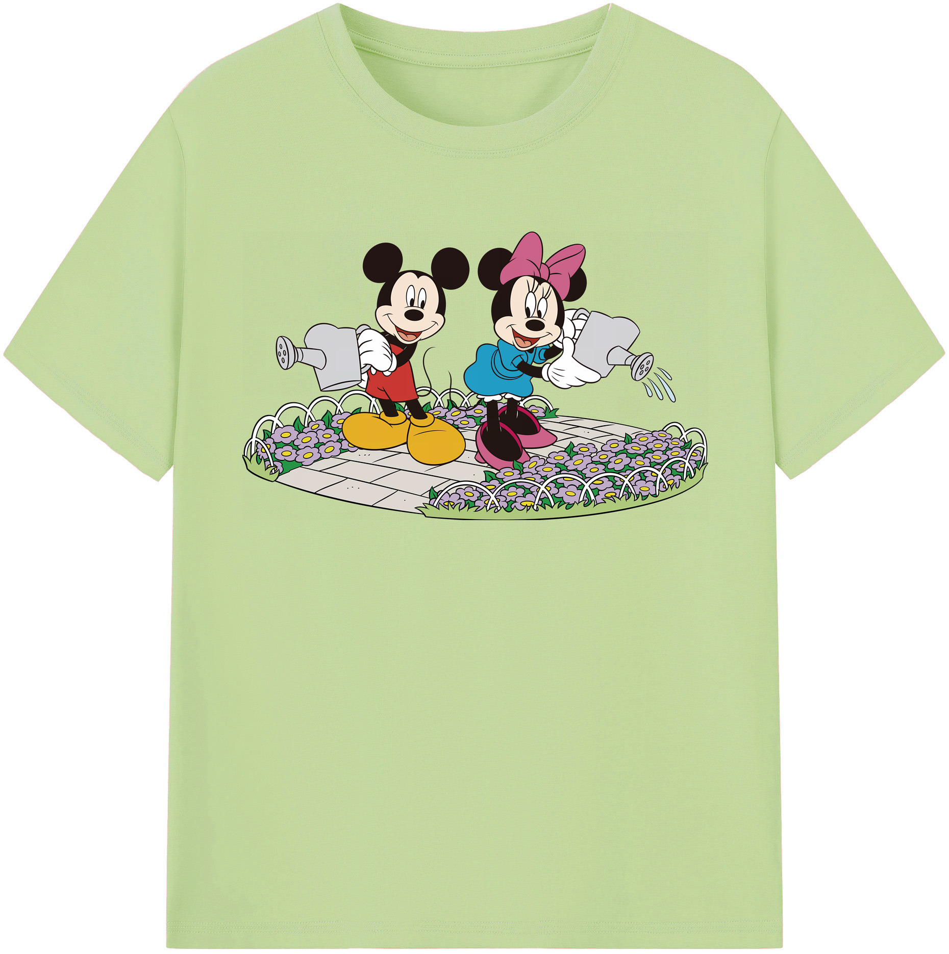 （画像用） ミッキーマウス Mickey Mouse 綿100％半袖Tシャツ（フロントプリント）